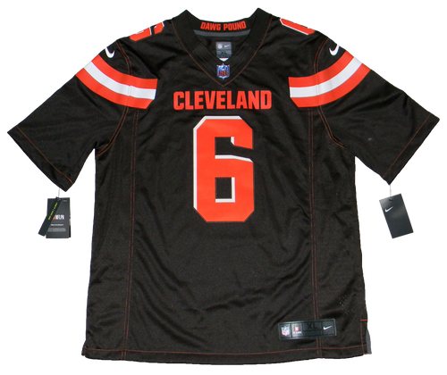 BAKER MAYFIELD SIGNED CLEVELAND BROWNS #6 NIKE LIMITED JERSEY W/ 18 #1 PICK