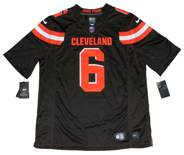 BAKER MAYFIELD SIGNED CLEVELAND BROWNS #6 NIKE LIMITED JERSEY W/ 18 #1 PICK