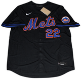 JUAN SOTO AUTOGRAPHED NEW YORK METS #22 BLACK NIKE LIMITED JERSEY FANATICS / MLB