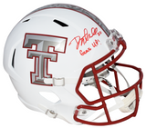 DANNY AMENDOLA SIGNED TEXAS TECH RED RAIDERS GALVANICED FULL SIZE SPEED HELMET