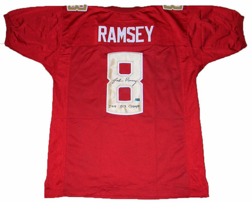 JALEN RAMSEY AUTOGRAPHED SIGNED FLORIDA STATE SEMINOLES #8 JERSEY W/ BCS CHAMPS