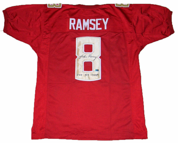 JALEN RAMSEY AUTOGRAPHED SIGNED FLORIDA STATE SEMINOLES #8 JERSEY W/ BCS CHAMPS