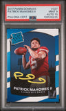 PATRICK MAHOMES SIGNED 2017 PANINI DONRUSS RATED ROOKIE #327 RC PSA 9 AUTO 10