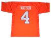 DESHAUN WATSON SIGNED AUTOGRAPHED CLEMSON TIGERS #4 ORANGE JERSEY BECKETT