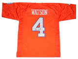 DESHAUN WATSON SIGNED AUTOGRAPHED CLEMSON TIGERS #4 ORANGE JERSEY BECKETT