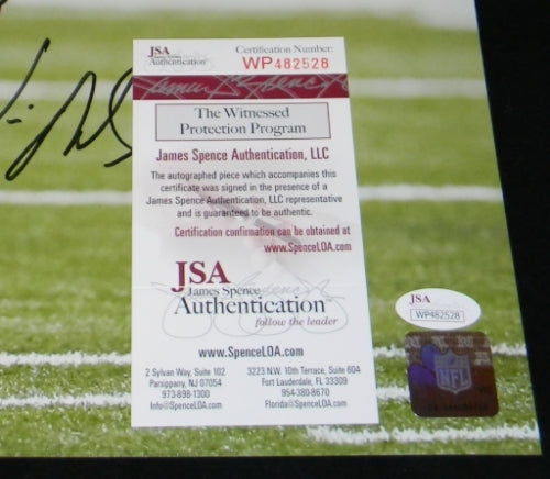 VIC BEASLEY AUTOGRAPHED SIGNED ATLANTA FALCONS NFC CHAMPIONSHIP 16x20 PHOTO JSA