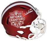 AIDEN FISHER SIGNED INDIANA HOOSIERS 2025 NATIONAL CHAMPIONS FULL SIZE HELMET