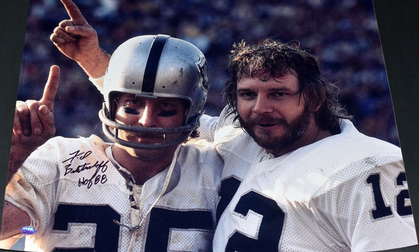 FRED BILETNIKOFF AUTOGRAPHED OAKLAND RAIDERS W/ KEN STABLER 16x20 PHOTO GTSM