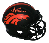 STEVE ATWATER SIGNED DENVER BRONCOS ECLIPSE SPEED MINI HELMET BECKETT + HOF 2020