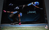 AMON-RA ST BROWN SIGNED DETROIT LIONS SUPERMAN CELEBRATION 16x20 PHOTO BECKETT