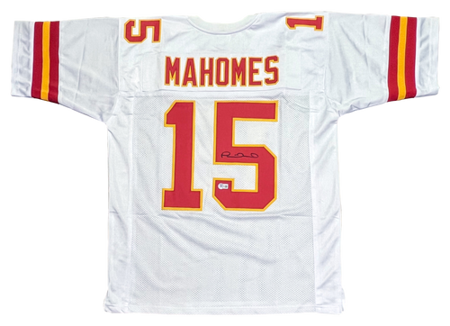 KANSAS CITY CHIEFS PATRICK MAHOMES SIGNED AUTOGRAPHED #15 WHITE JERSEY BECKETT
