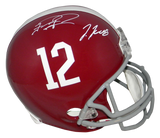 TUA TAGOVAILOA & JERRY JEUDY SIGNED ALABAMA CRIMSON TIDE FULL SIZE HELMET