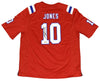MAC JONES AUTOGRAPHED NEW ENGLAND PATRIOTS #10 RED NIKE GAME JERSEY BECKETT