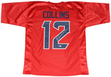 NICO COLLINS AUTOGRAPHED HOUSTON TEXANS 2024 NEW #12 RED JERSEY BECKETT