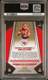 PATRICK MAHOMES SIGNED 2017 PANINI SILVER PRIZM ROOKIE #269 RC PSA 9 AUTO 10