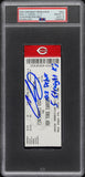 CHASE BURNS SIGNED MLB DEBUT TICKET 6/24/25 CINCINNATI REDS PSA 10 AUTO 10