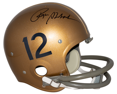 ROGER STAUBACH SIGNED NAVAL NAVY MIDSHIPMEN BEAT ARMY THROWBACK RK HELMET JSA