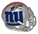 SAQUON BARKLEY SIGNED NEW YORK GIANTS AMP SPEED MINI HELMET BECKETT
