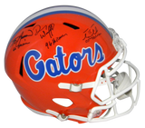 TIM TEBOW STEVE SPURRIER DANNY WUERFFEL SIGNED FLORIDA GATORS SPEED HELMET