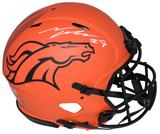 TALANOA HUFANGA SIGNED DENVER BRONCOS RAVE AUTHENTIC SPEED HELMET BECKETT