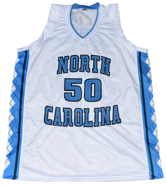 TYLER HANSBROUGH SIGNED NORTH CAROLINA TAR HEELS #50 JERSEY W/ 2009 NCAA CHAMPS