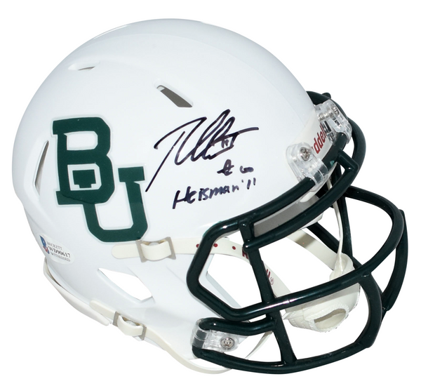 ROBERT GRIFFIN III RG3 SIGNED BAYLOR BEARS SPEED MINI HELMET BECKETT W/ HEISMAN