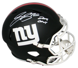 SAQUON BARKLEY SIGNED NEW YORK GIANTS BLACK FULL SIZE SPEED HELMET W/ 2018 OROY