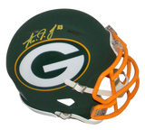 AARON JONES AUTOGRAPHED SIGNED GREEN BAY PACKERS AMP SPEED MINI HELMET JSA