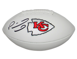PATRICK MAHOMES AUTOGRAPHED KANSAS CITY CHIEFS WHITE LOGO FOOTBALL BECKETT