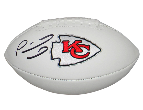 PATRICK MAHOMES AUTOGRAPHED KANSAS CITY CHIEFS WHITE LOGO FOOTBALL BECKETT