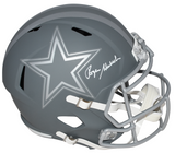 ROGER STAUBACH SIGNED DALLAS COWBOYS SLATE FULL SIZE SPEED HELMET BECKETT