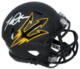 TERRELL SUGGS SIGNED ARIZONA STATE SUN DEVILS BLACK SPEED MINI HELMET BECKETT
