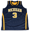 TREY BURKE AUTOGRAPHED MICHIGAN WOLVERINES #3 NAVY BASKETBALL JERSEY GTSM