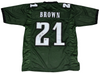 SYDNEY BROWN SIGNED AUTOGRAPHED PHILADELPHIA EAGLES #21 GREEN JERSEY BECKETT