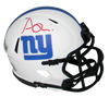AZEEZ OJULARI SIGNED NEW YORK GIANTS LUNAR SPEED MINI HELMET BECKETT