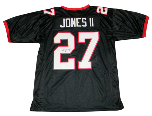 RONALD JONES II AUTOGRAPHED TAMPA BAY BUCS BUCCANEERS #27 BLACK JERSEY BECKETT