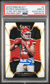 PATRICK MAHOMES SIGNED 2016 PANINI SELECT #2 2017 XRC PRIZM ROOKIE AUTO PSA 9
