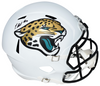 TRAVIS HUNTER SIGNED JACKSONVILLE JAGUARS WHITE FULL SIZE SPEED HELMET BECKETT