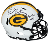 DAVID BAKHTIARI SIGNED GREEN BAY PACKERS AUTHENTIC LUNAR HELMET BEER CHUG CHAMP