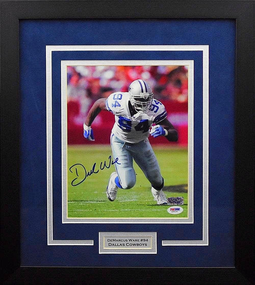 DEMARCUS WARE AUTOGRAPHED DALLAS COWBOYS 8x10 FRAMED PHOTO PSA/DNA