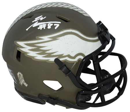 ROQUAN SMITH SIGNED BALTIMORE RAVENS 2026 BLACK SPEED MINI HELMET BECKETT