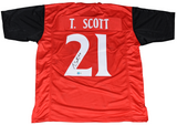 TYLER SCOTT AUTOGRAPHED CINCINNATI BEARCATS #21 RED JERSEY BECKETT
