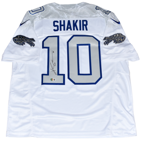 KHALIL SHAKIR AUTOGRAPHED BUFFALO BILLS 2025 RIVALRIES #10 NIKE JERSEY BECKETT