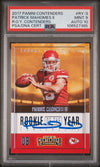 PATRICK MAHOMES SIGNED 2017 PANINI CONTENDERS ROY ROOKIE RC PSA 9 AUTO 10