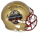 JAMEIS WINSTON SIGNED FLORIDA STATE SEMINOLES 2014 CHAMPS AUTHENTIC SPEED HELMET