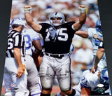 HOWIE LONG AUTOGRAPHED OAKLAND RAIDERS 16x20 PHOTO JSA W/ HOF 00