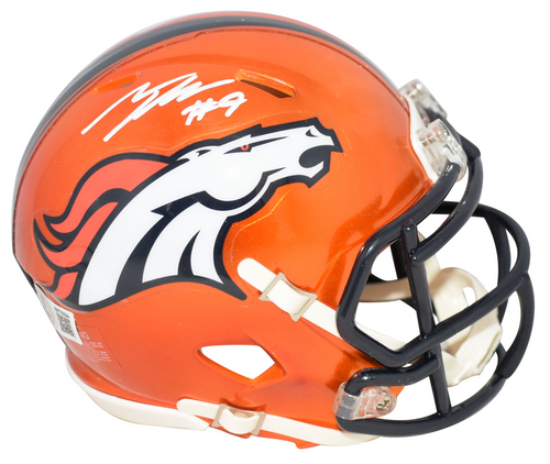 TALANOA HUFANGA SIGNED DENVER BRONCOS FLASH SPEED MINI HELMET BECKETT