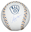 JESUS MADE SIGNED MILWAUKEE BREWERS LOGO RAWLINGS MLB BASEBALL BECKETT