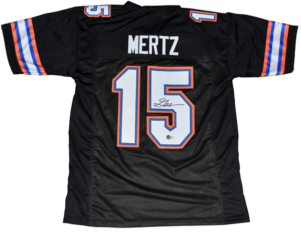 GRAHAM MERTZ SIGNED AUTOGRAPHED FLORIDA GATORS #15 BLACK JERSEY BECKETT