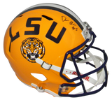DERRIUS GUICE AUTOGRAPHED SIGNED LSU TIGERS FULL SIZE SPEED HELMET BECKETT